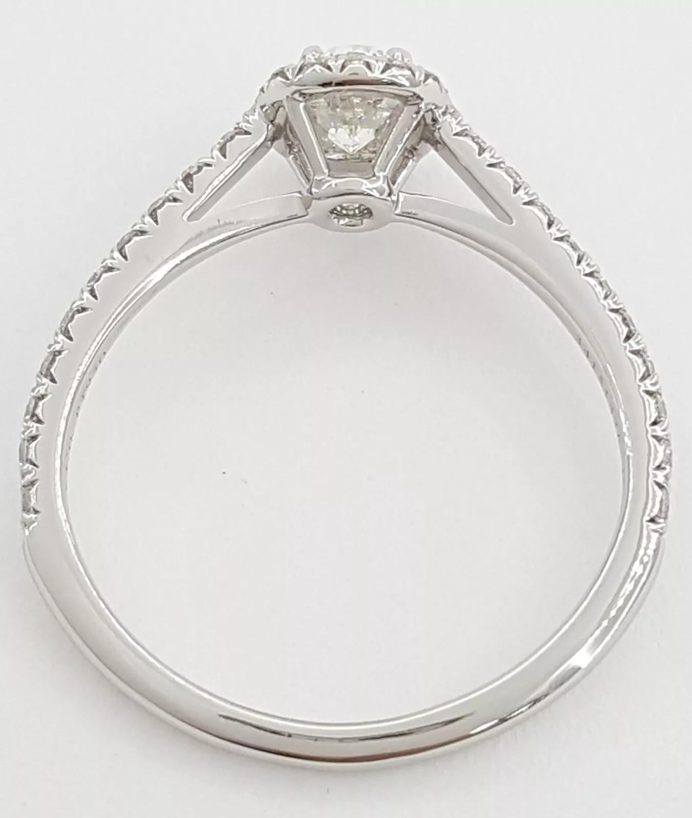 Oval Cut Tiffany & Co. Soleste Platinum Halo Engagement Ring