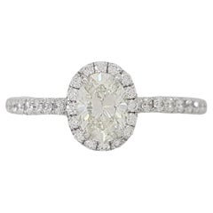 Tiffany & Co. Soleste Verlobungsring aus Platin mit Halo-Halo