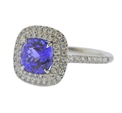 Tiffany & Co Soleste Platinum Tanzanite Diamond Ring