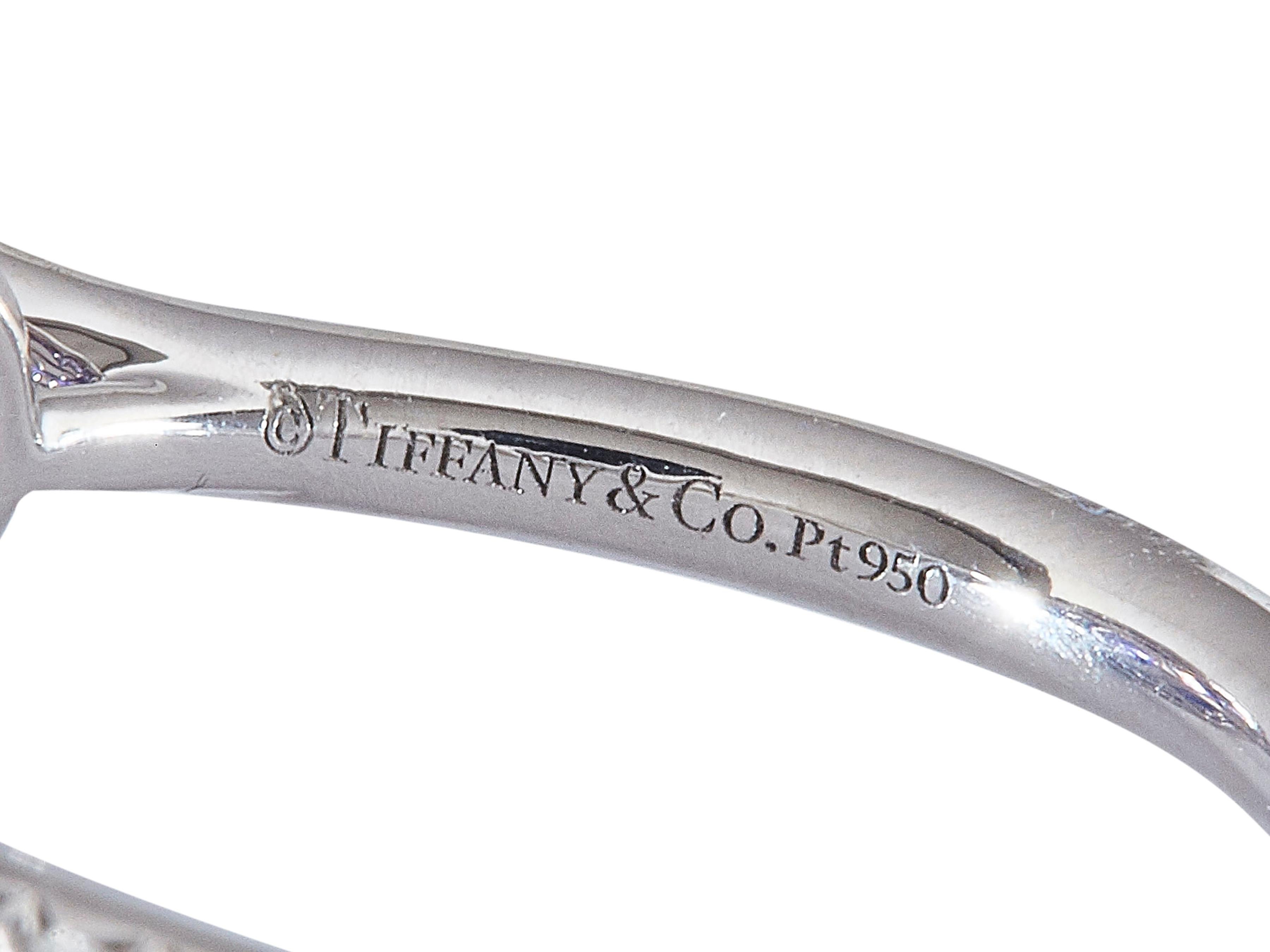 Women's or Men's Tiffany & Co. Soleste Platinum Tanzanite Diamond Ring For Sale
