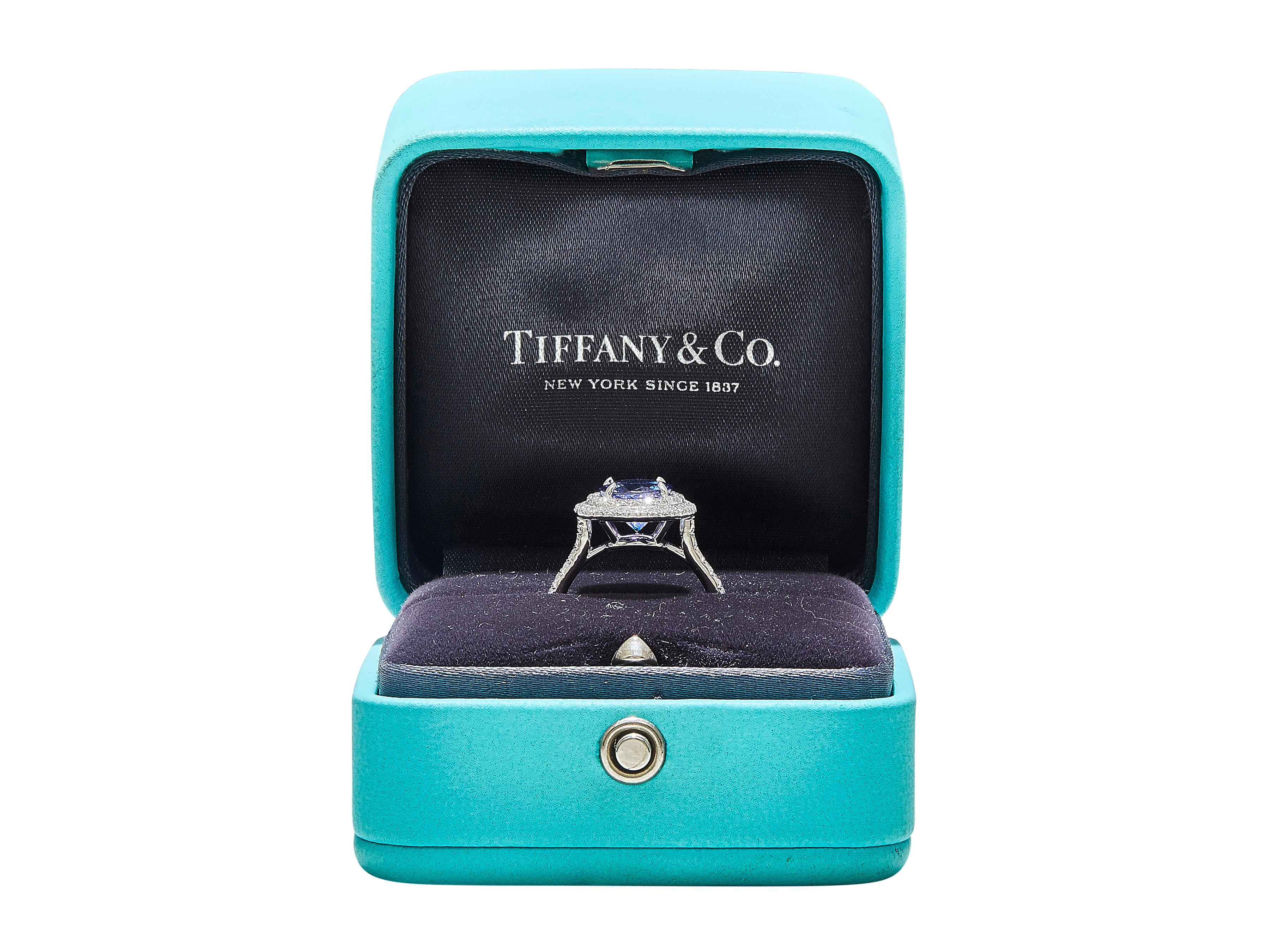Tiffany & Co. Soleste Platinum Tanzanite Diamond Ring For Sale 1