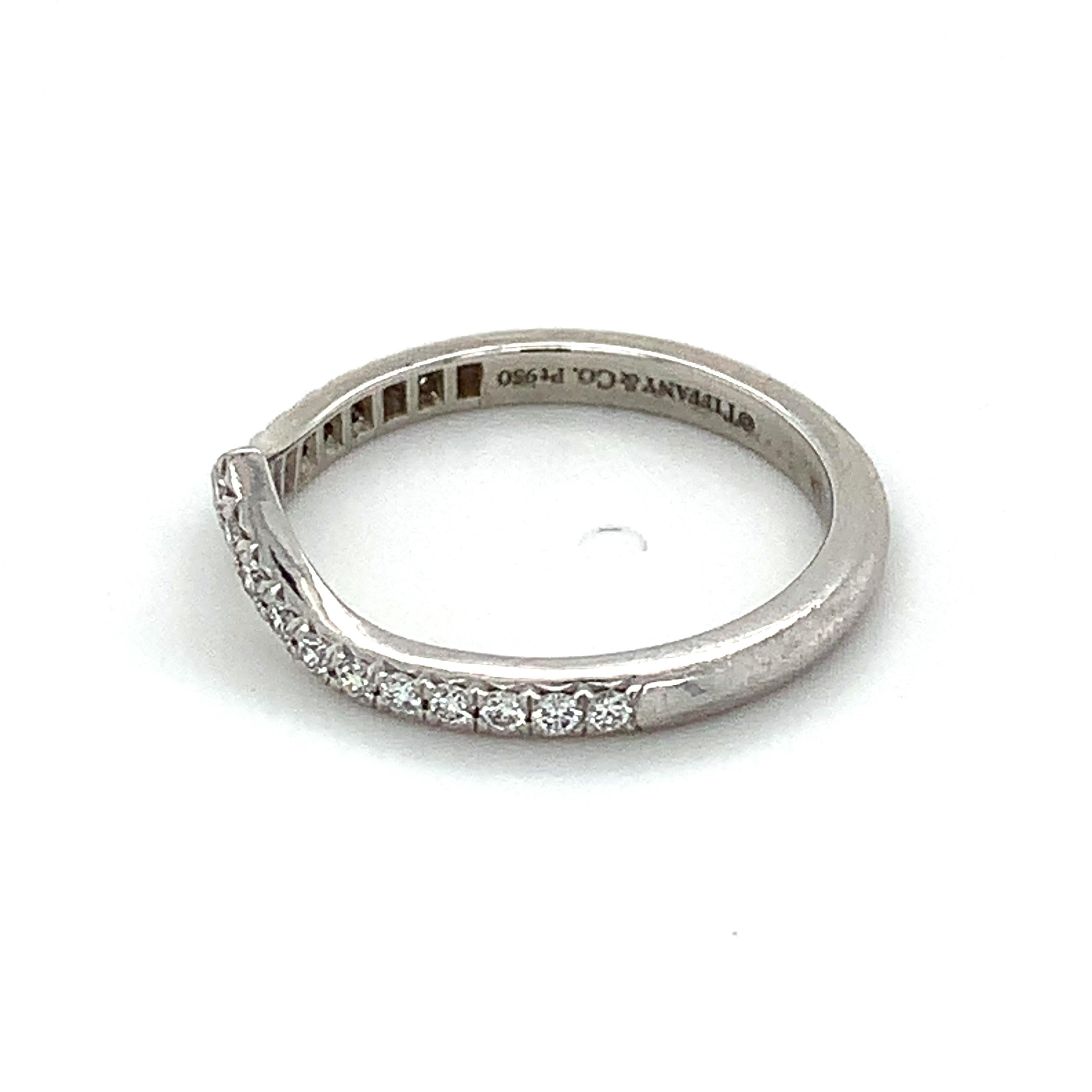 Tiffany & Co. Soleste, bague V avec diamant blanc rond MSRP 2550 $ 4