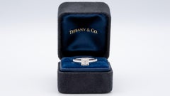 Tiffany & Co. "Soleste" Princess Cut 0.61 Carat Total Weight FVVS2 Ring