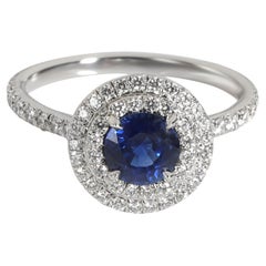 Tiffany & Co. Soleste Ring with Diamond & Sapphires in Platinum 0.36 CTW