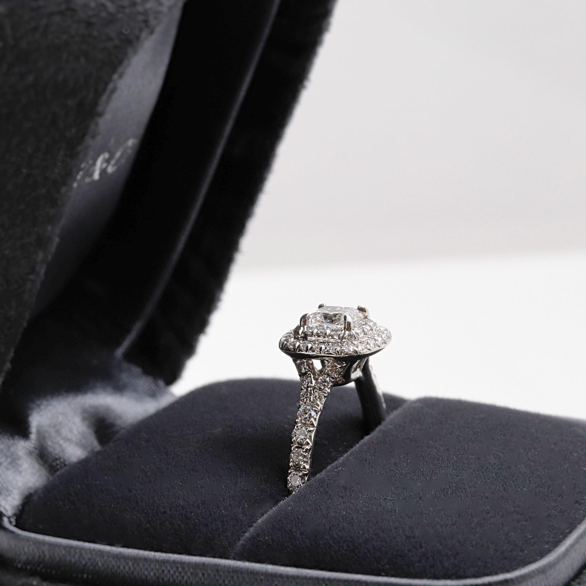 Tiffany & Co. Soleste Round Diamond 0.64 Carat Ring in Platinum Papers 2