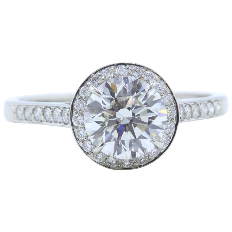 Tiffany and Co. Soleste Round Diamond Ring 1.85 Carat Platinum GIA ...