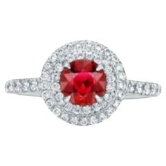 Tiffany & Co Soleste Ruby and Diamond In Platinum. Tiffany & Co Soleste Ruby and Diamond In Platinum.