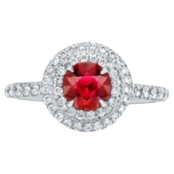Tiffany & Co Soleste Ruby and Diamond In Platinum.