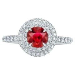 Tiffany & Co Soleste Ruby and Diamond In Platinum.