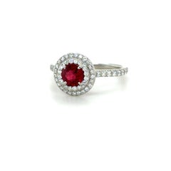 Tiffany & Co., Soleste Ruby and Diamond Ring Platinum