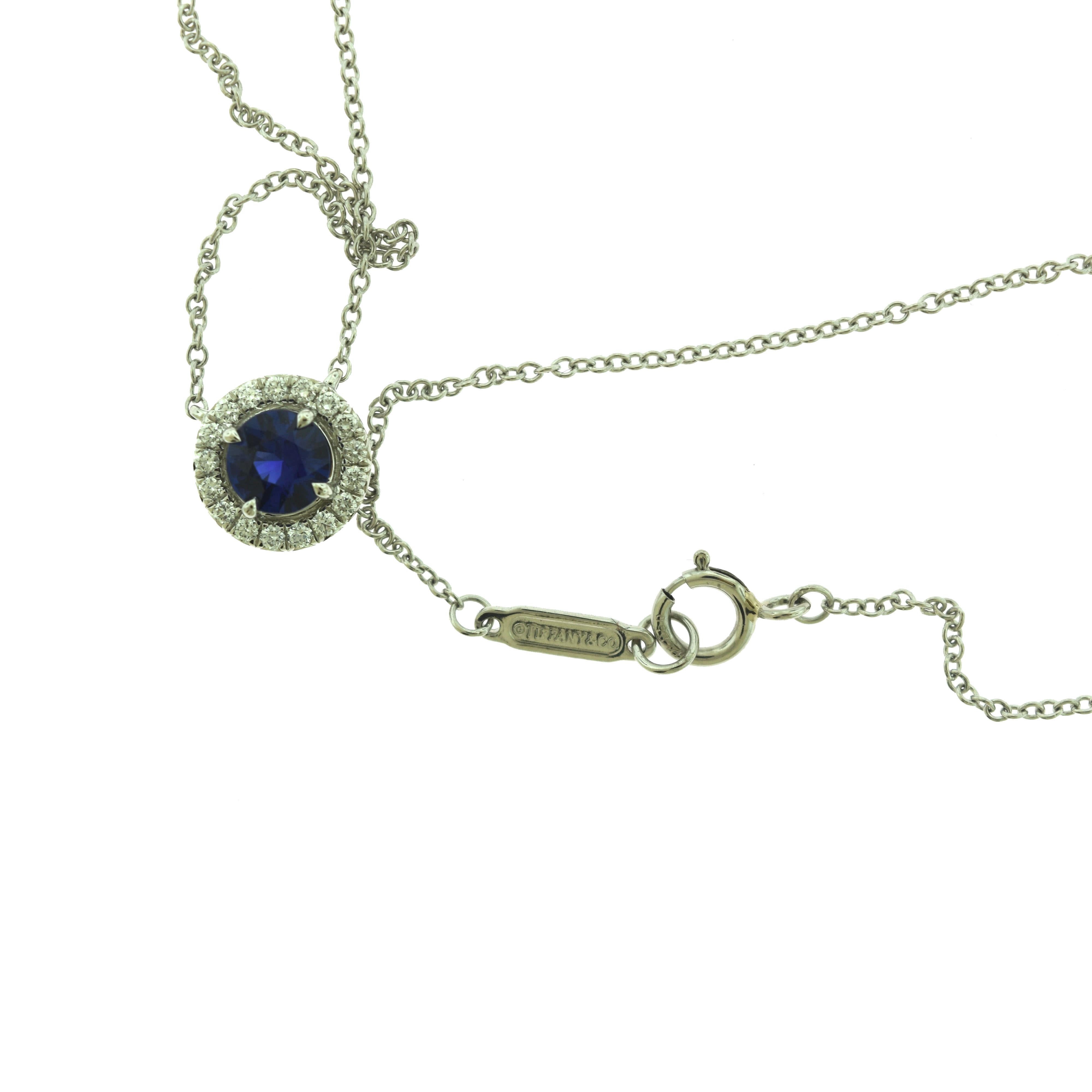 Tiffany & Co. Soleste Sapphire & Diamond Pendant & Earring Platinum 2-Piece Set 3