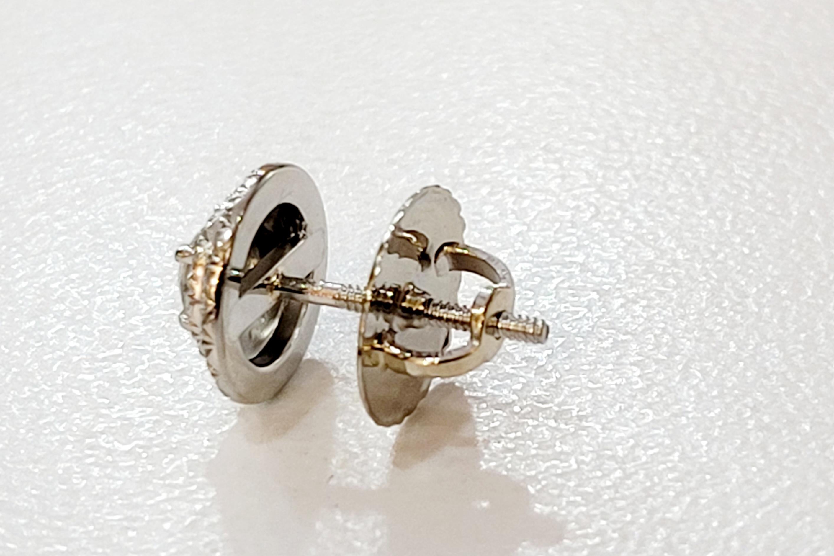 Taille ronde Tiffany & Co. Boucles d'oreilles Soleste avec diamants en platine en vente
