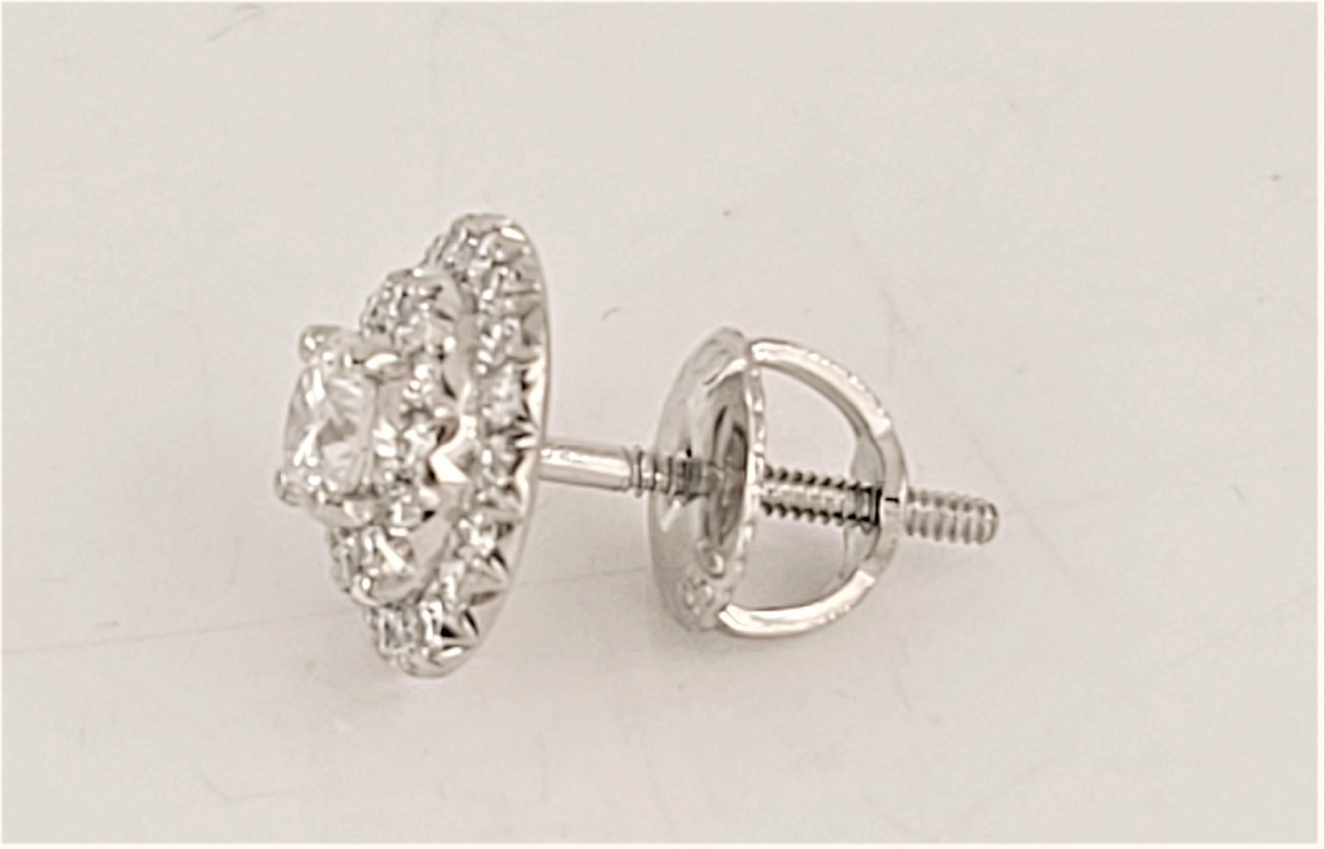 Women's Tiffany & Co. Soleste Stud Diamonds Earrings in Platinum For Sale