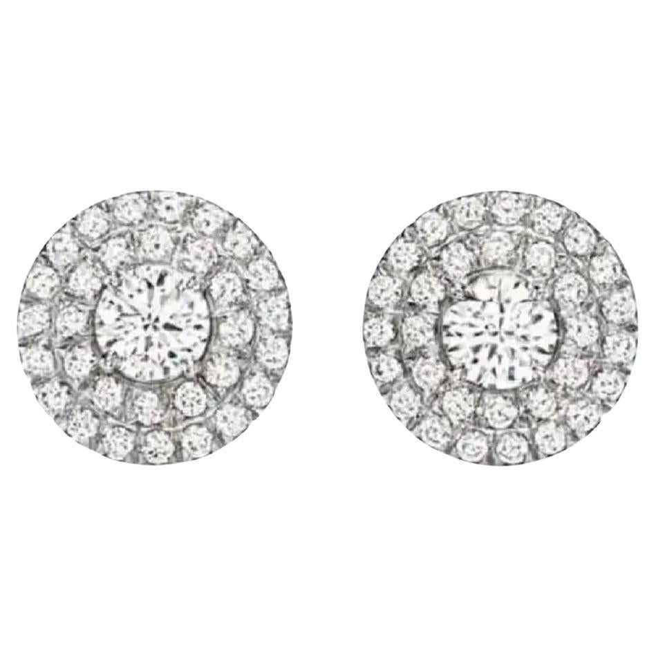 Tiffany & Co. Boucles d'oreilles Soleste avec diamants en platine