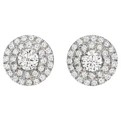 Vintage Tiffany & Co. Soleste Stud Diamonds Earrings in Platinum