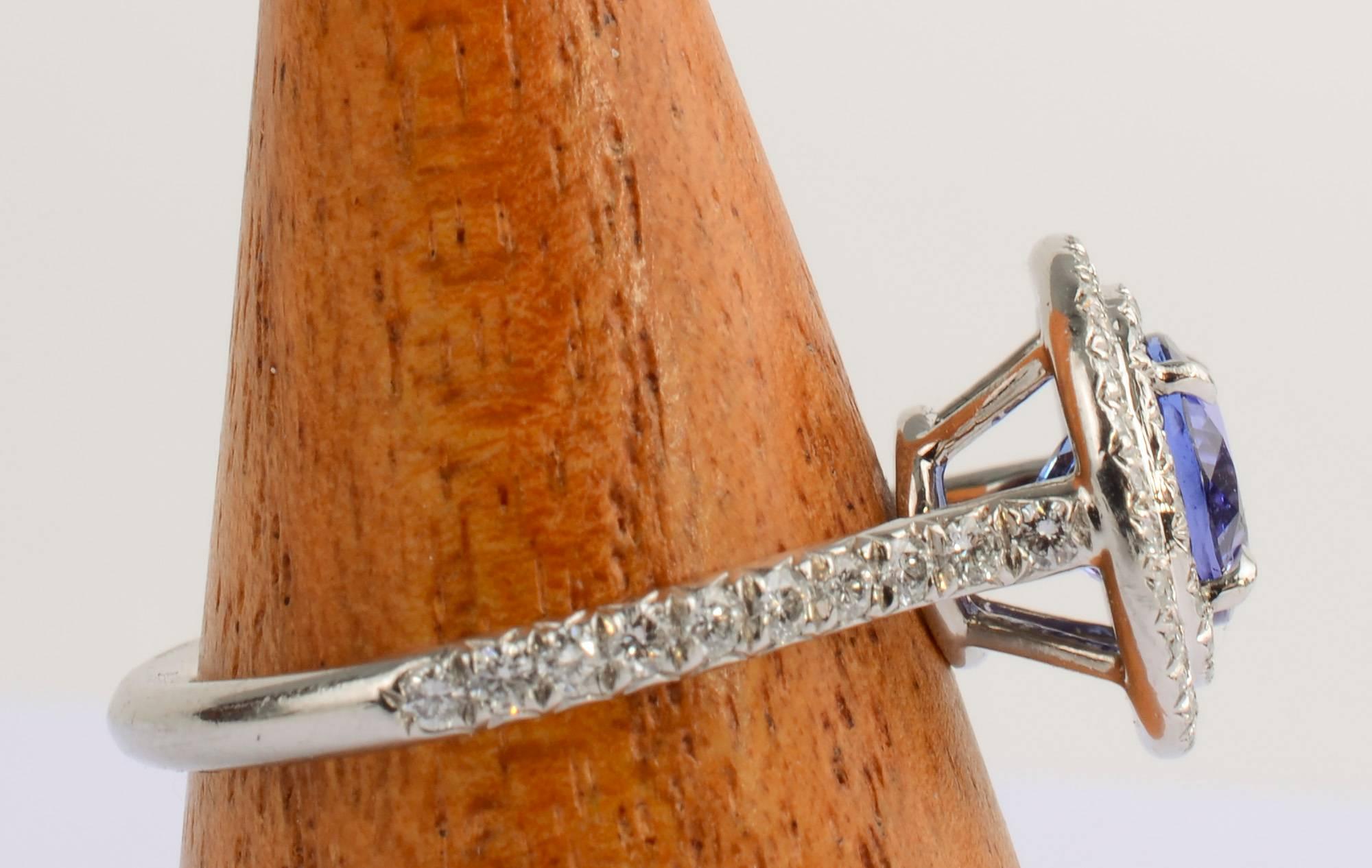 Moderne Tiffany & Co. Soleste Bague en tanzanite et diamants