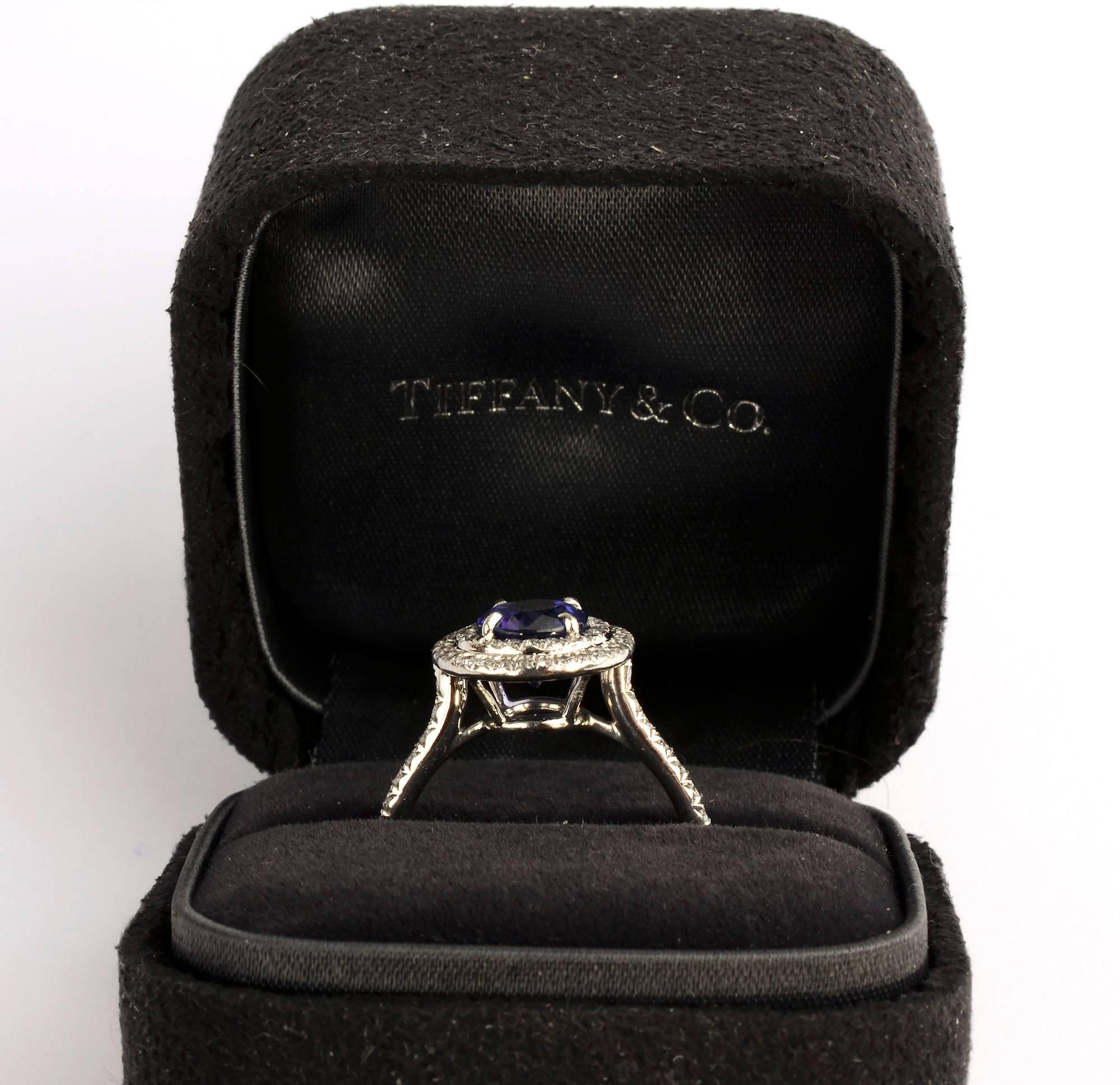  Tiffany & Co. Soleste Bague en tanzanite et diamants Unisexe 