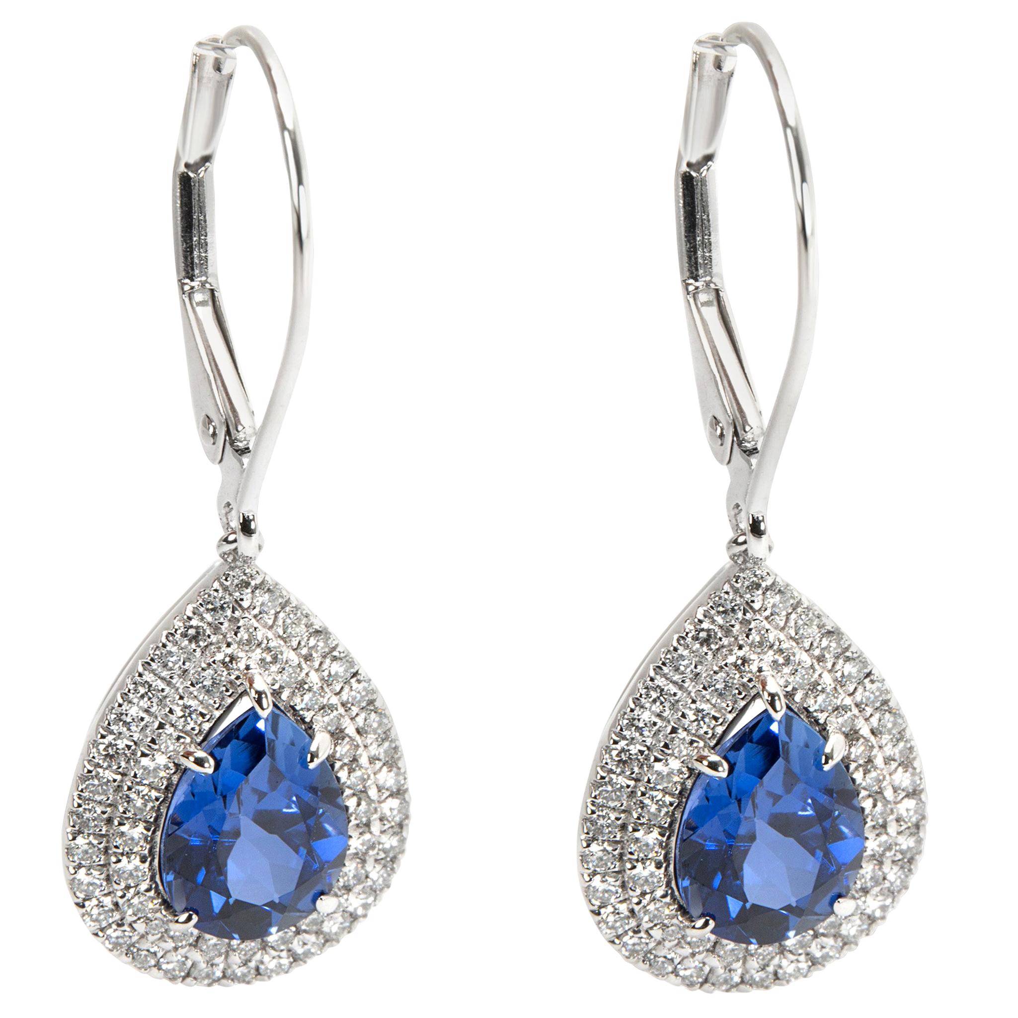Tiffany & Co. Soleste Tanzanite & Diamond Earrings in Platinum Blue ‘3.01 Carat’