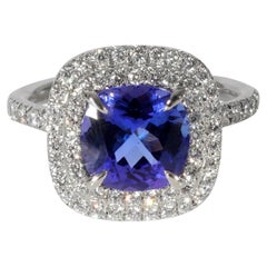 Tiffany & Co. Soleste Tanzanite Diamond Ring in Platinum 0.49 CTW