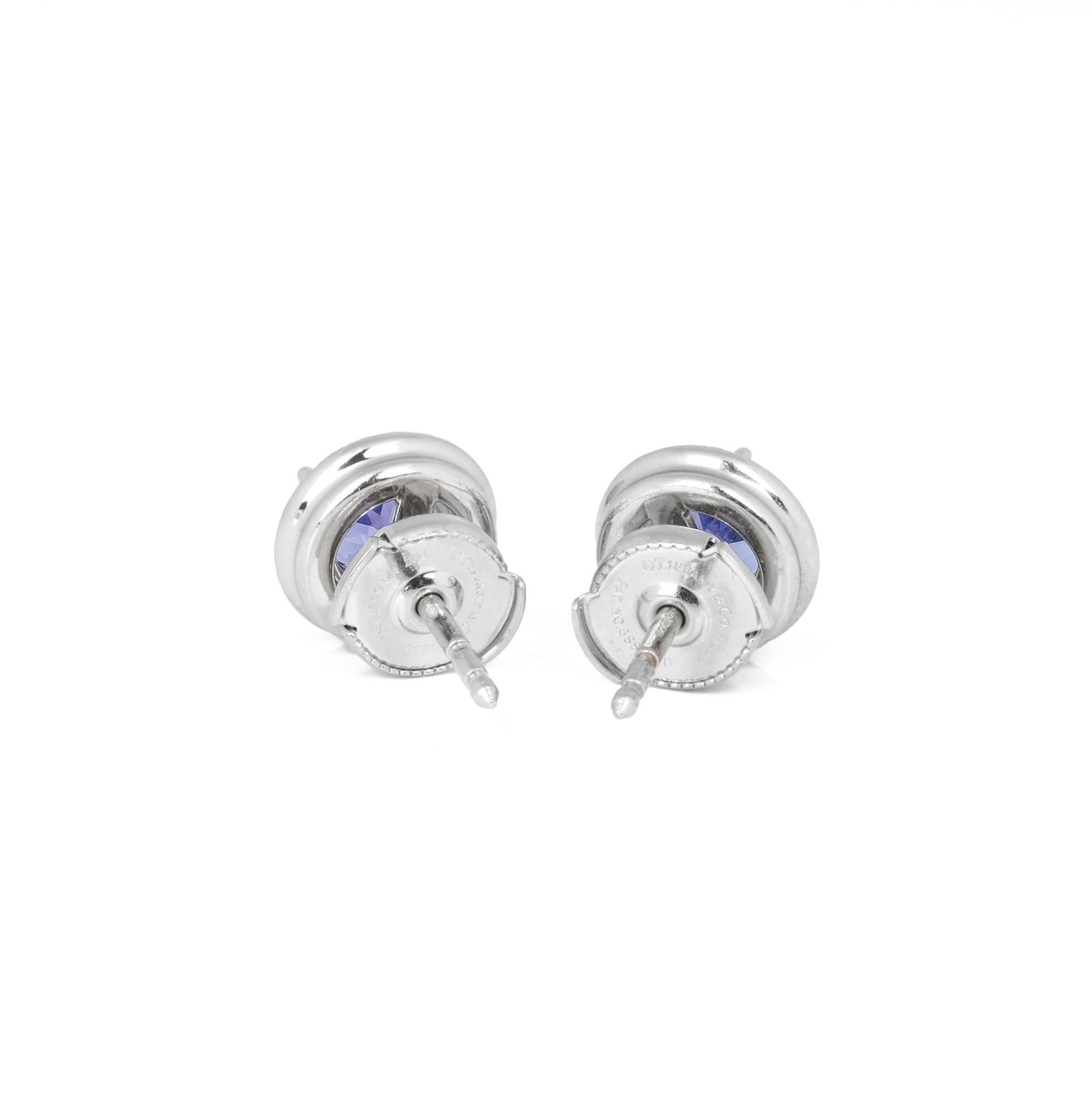 Tiffany & Co Soleste Tanzanite Earrings In Excellent Condition In Bishop's Stortford, Hertfordshire