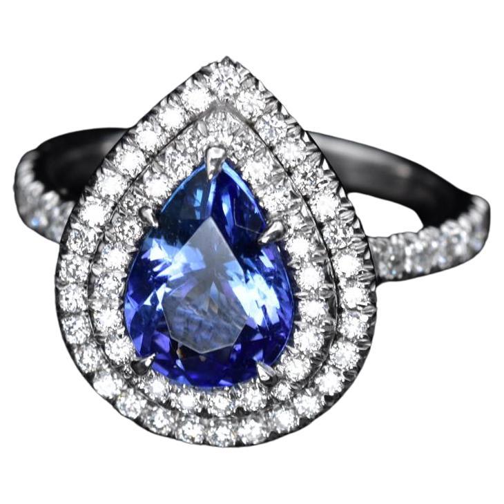 Tiffany & Co Soleste with Pear Shape Tanzanite Ring 
