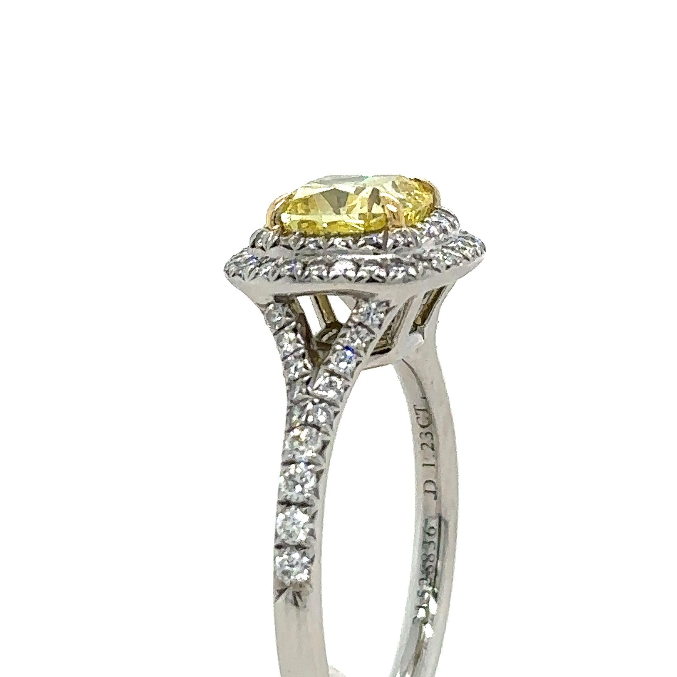 Women's Tiffany & Co Soleste Yellow Diamond Engagement Ring 1.23ct