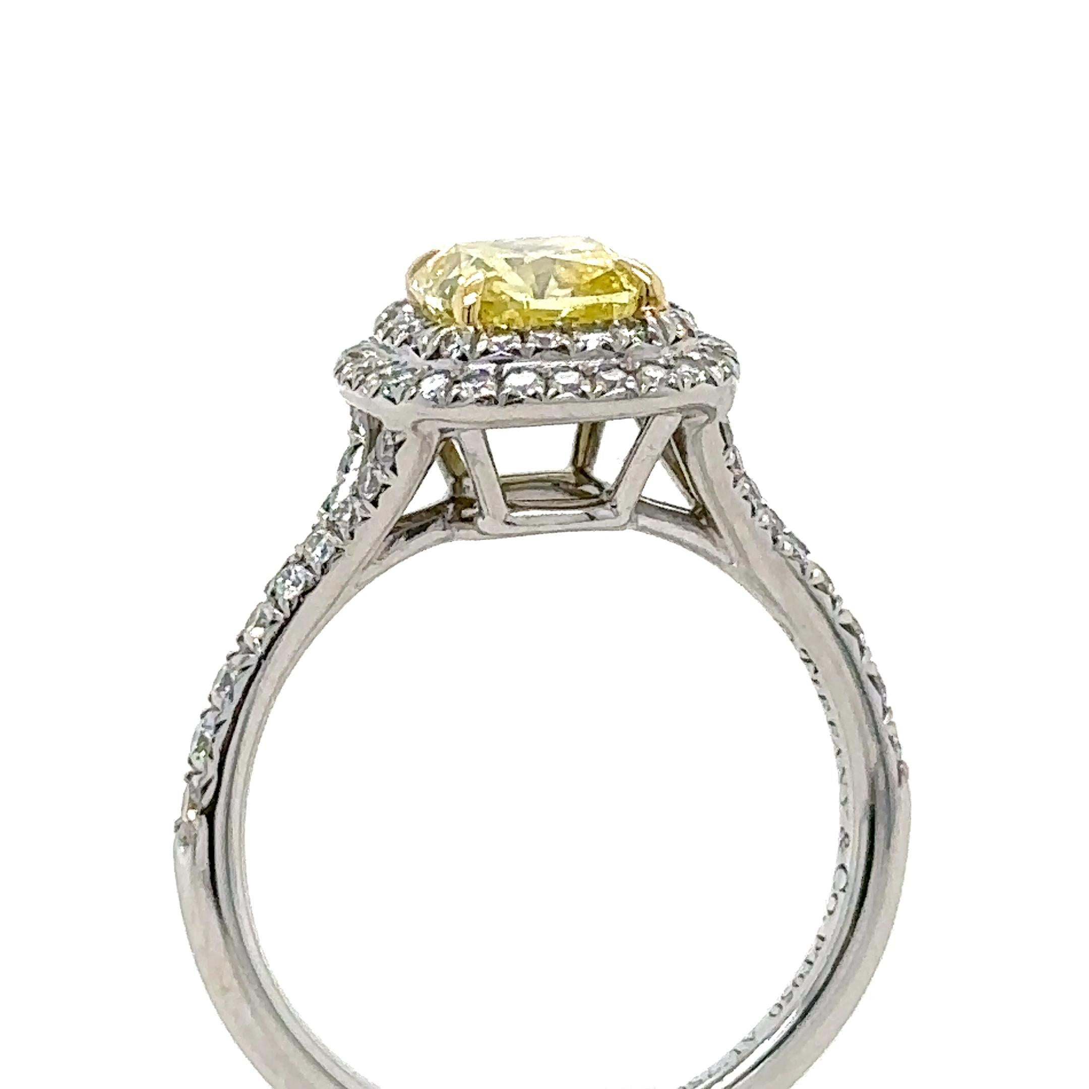Tiffany & Co Soleste Yellow Diamond Engagement Ring 1.23ct 1