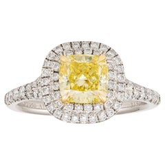 Used Tiffany & Co Soleste Yellow Diamond Engagement Ring 1.23ct