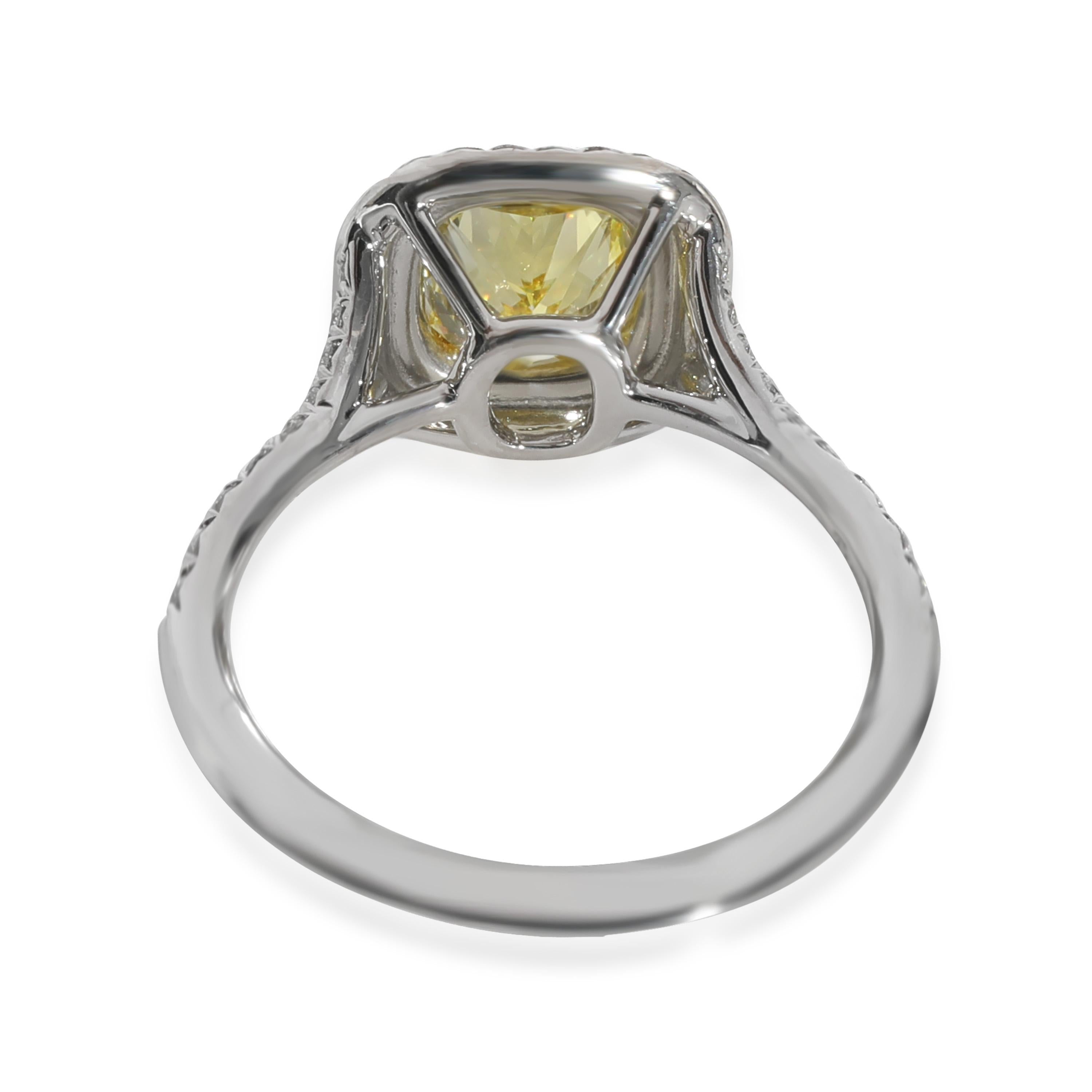 Tiffany & Co. Soleste Yellow Diamond Engagement Ring in 18k Gold & Platinum 1.98
 
 PRIMARY DETAILS
 SKU: 129373
 Listing Title: Tiffany & Co. Soleste Yellow Diamond Engagement Ring in 18k Gold & Platinum 1.98
 Condition Description: Tiffany & Co.