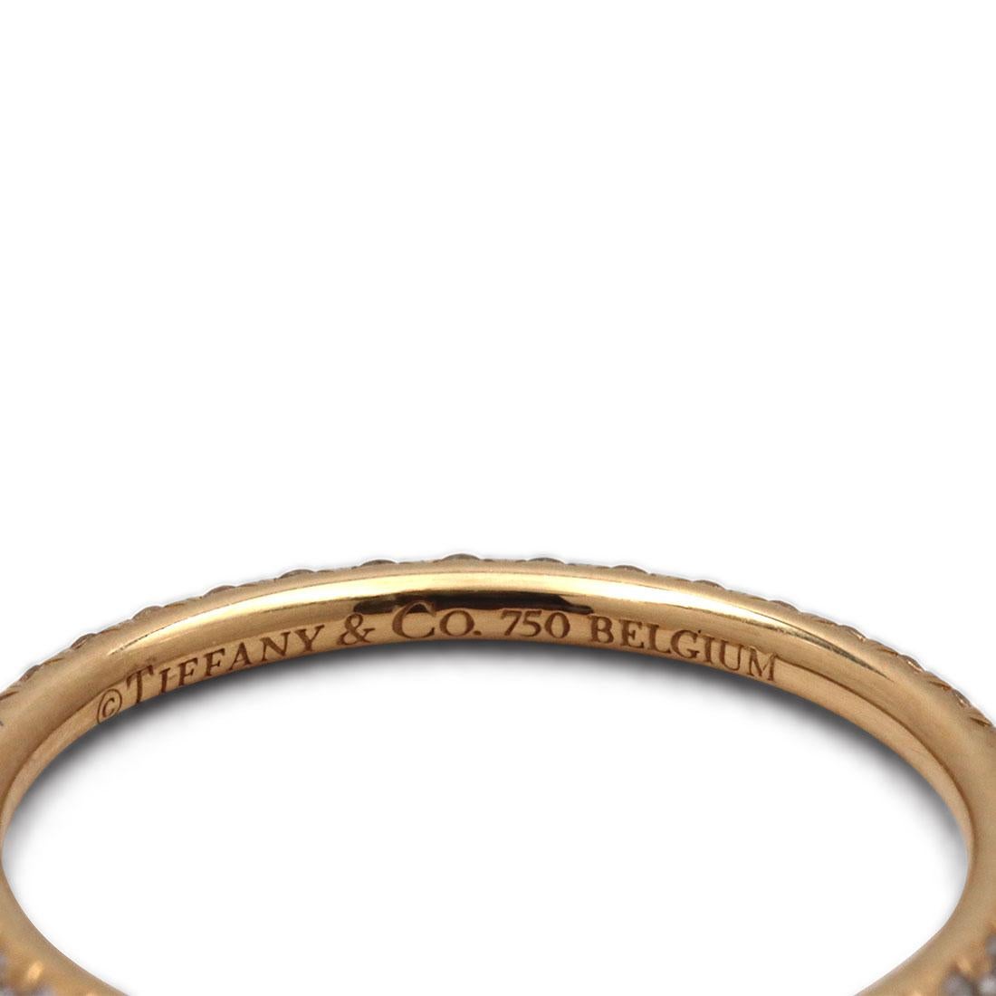 Tiffany & Co. Soleste Yellow Gold Diamond Eternity Band In Excellent Condition In New York, NY