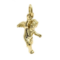 Tiffany & Co. Solid 18 Karat Yellow Gold Angel Cherub Charm