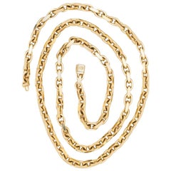 Tiffany 
Co. Solid 18 Karat Yellow Gold Link Chain, circa 1970s