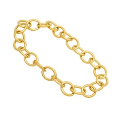 Tiffany & Co. Solid Yellow Gold Oval Link Bracelet