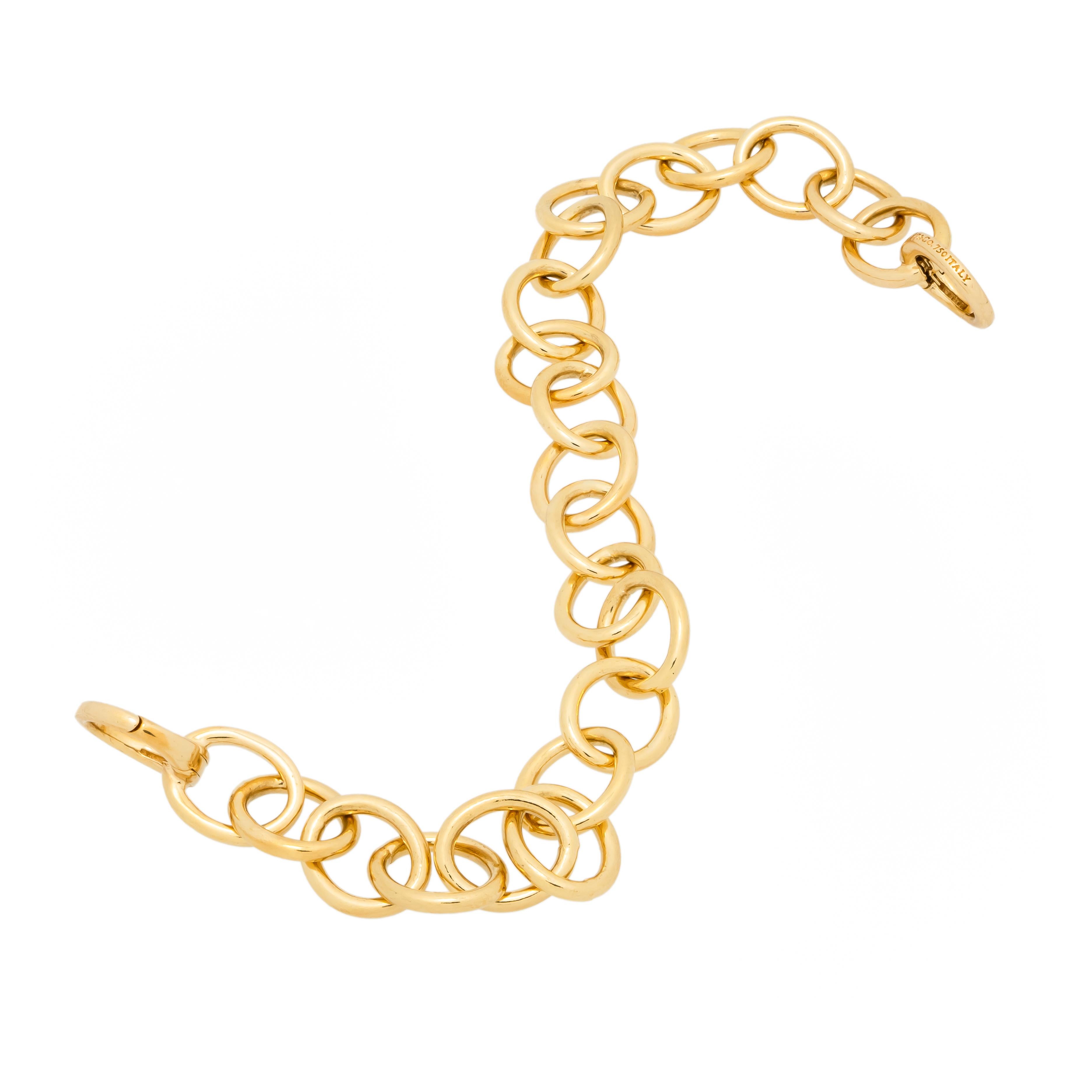 Tiffany & Co. Solid Yellow Gold Oval Link Bracelet 1