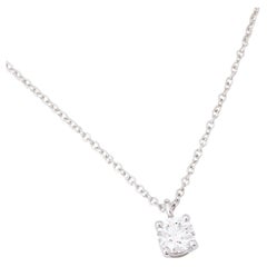 Tiffany & Co, Solitaire 0.32 Carat F/VS1 Diamond Necklace