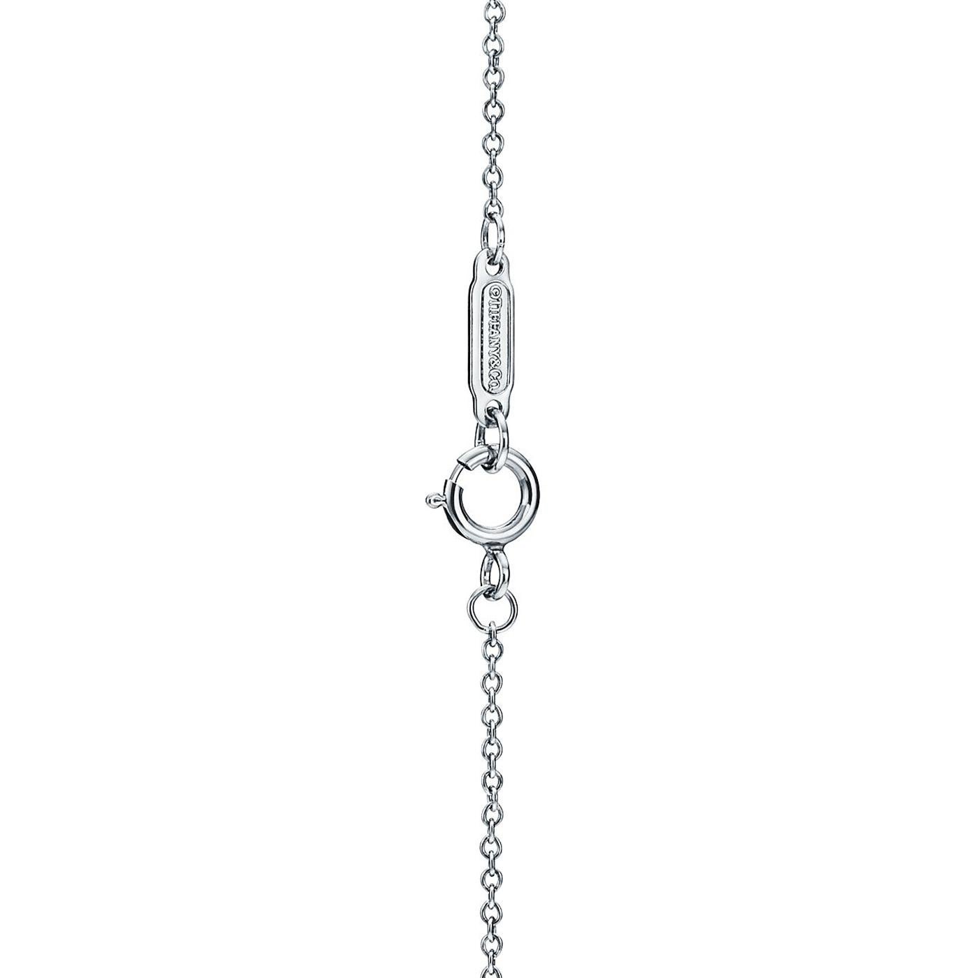 Modernist Tiffany & Co. Solitaire 0.50ct Round Brilliant Cut Diamond Pendant in Platinum