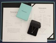 Tiffany & Co, Solitaire 18K Ping Gold 0.22 Carat G/VVS1 Diamond Necklace