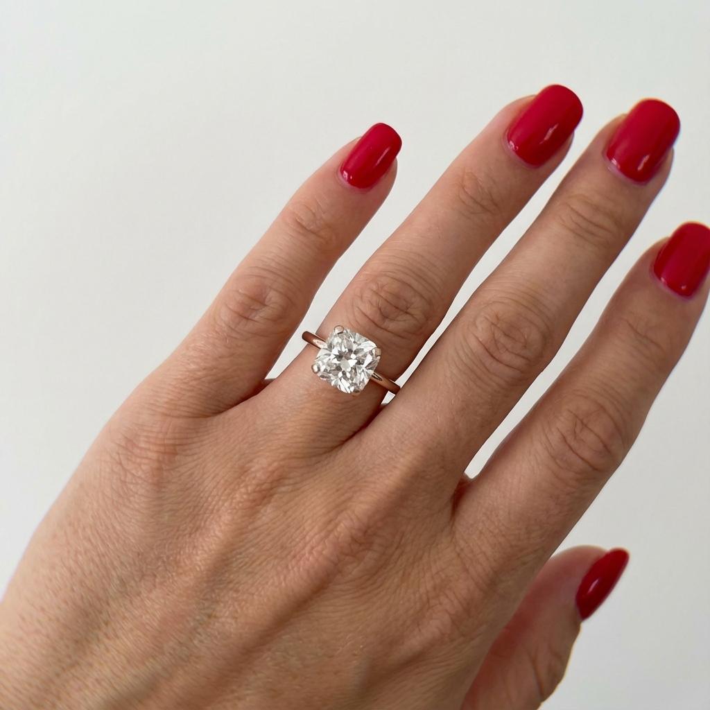 Taille radiant Tiffany & Co. Bague de fiançailles solitaire en platine de 2,66 carats en vente