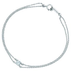 Tiffany & Co. Solitär-Diamant-Armband Doppelstrang Platin 0,17 Karat