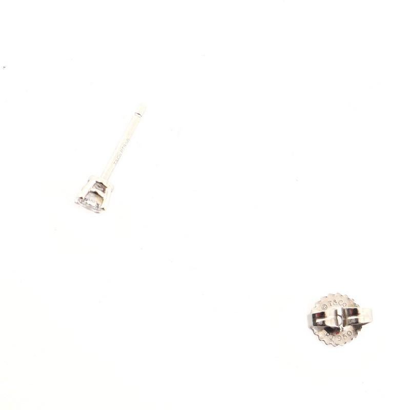 Tiffany & Co. Solitaire Diamond Earrings Platinum and Diamonds .22CT 1