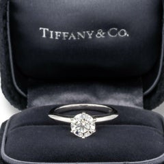 Tiffany & Co. Solitaire Diamond Engagement Ring 1.08 Ct IVS1 Round in Platinum