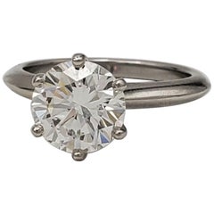 Tiffany & Co. Solitaire 2.12 Carat Diamond Engagement Ring