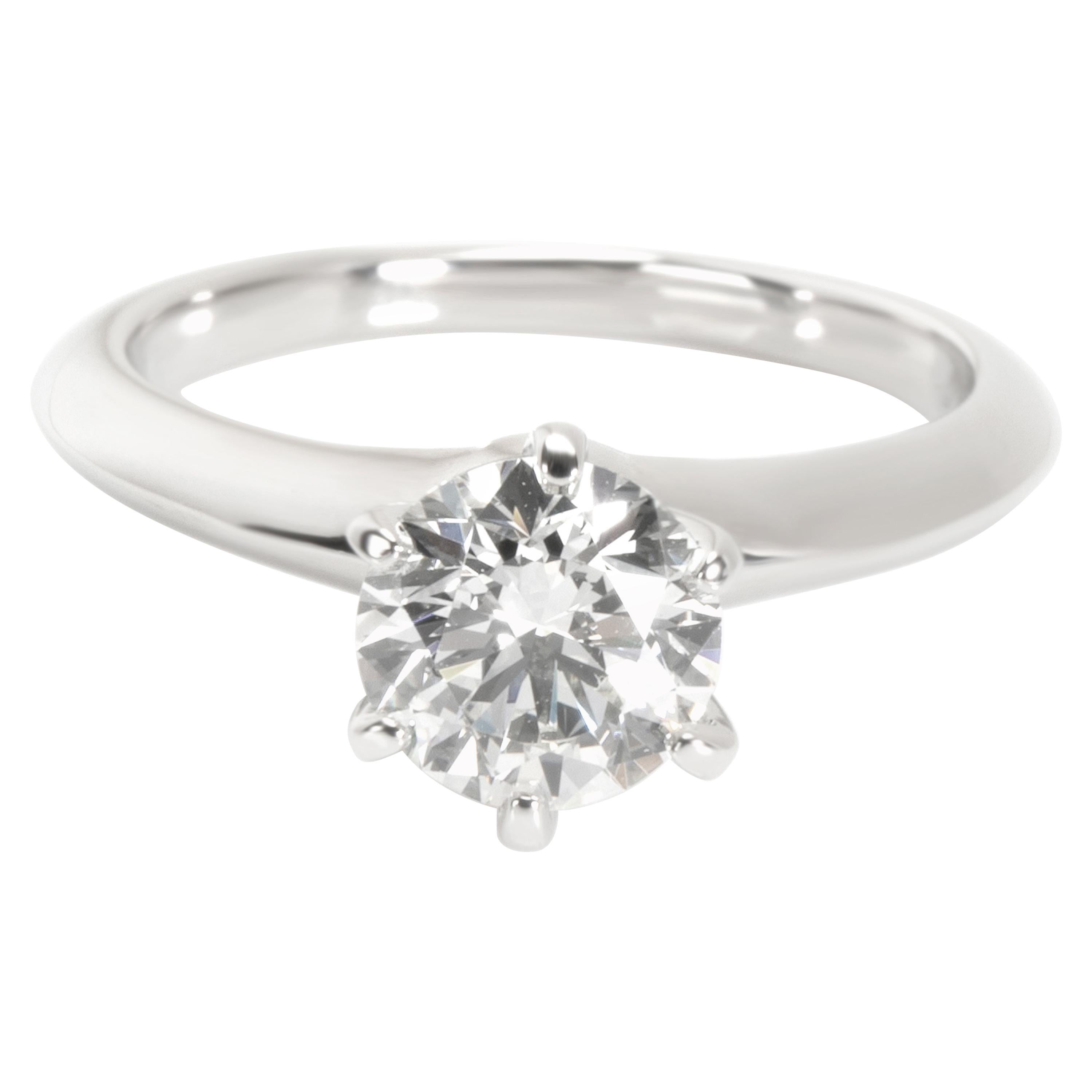 Tiffany & Co. Solitaire Diamond Engagement Ring in Platinum '1.10 Carat I/VS2'