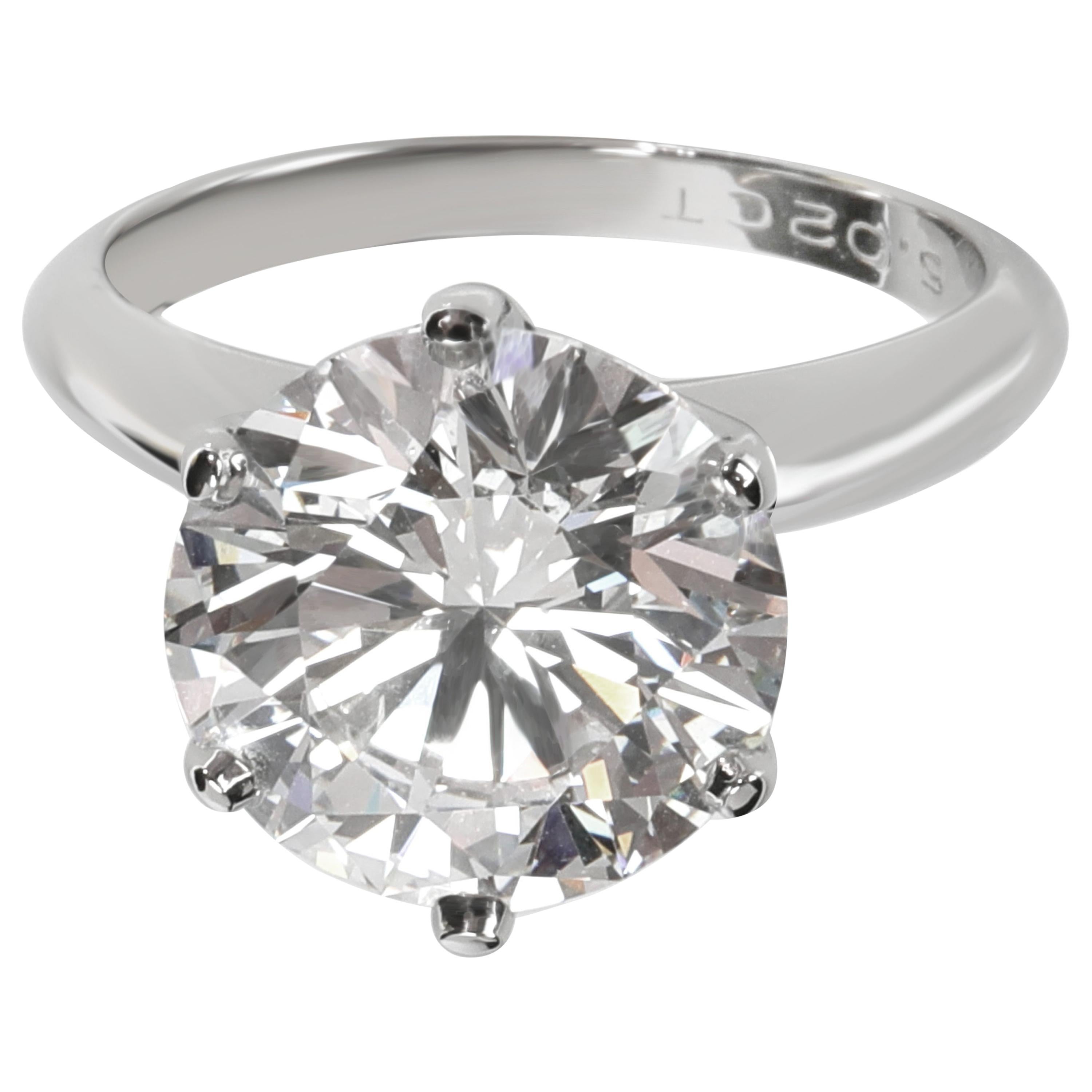 Tiffany & Co. Solitaire Diamond Engagement Ring in Platinum D VS1 5.02 Carat