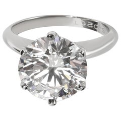 Tiffany & Co. Solitaire Diamond Engagement Ring in Platinum D VS1 5.02 Carat