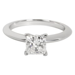 Tiffany & Co. Solitaire Diamond Engagement Ring in Platinum E VVS1 0.97 Carat
