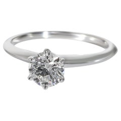 Tiffany & Co. Solitär Diamant Verlobungsring aus Platin G VVS2 0,9 CTW