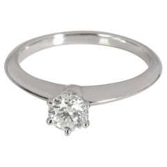 Tiffany & Co. Solitaire Diamond Engagement Ring in Platinum H SI1 0.44 CTW