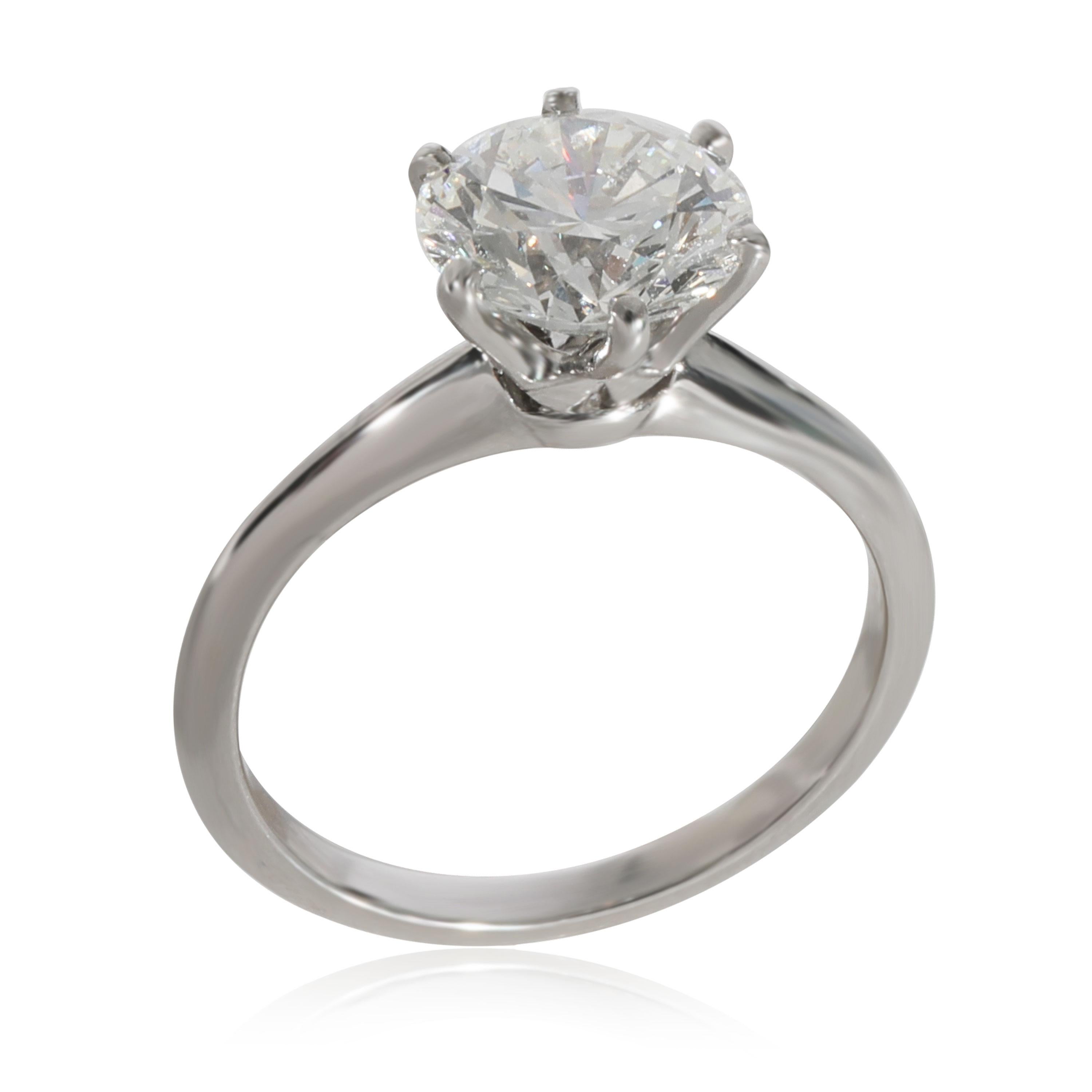 Rough Cut Tiffany & Co. Solitaire Diamond  Engagement  Ring in  Platinum I VS1 2.17 CTW For Sale