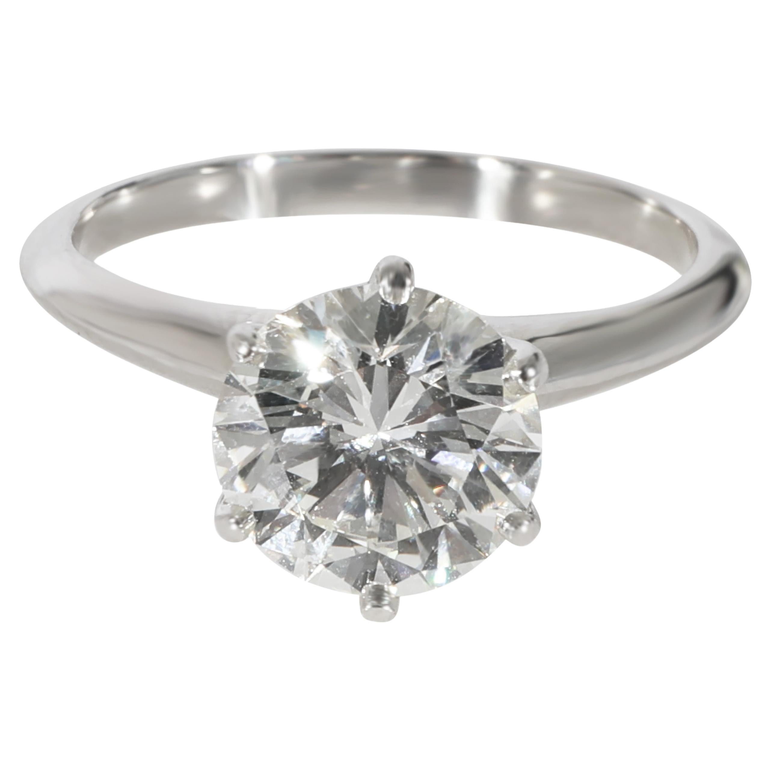 Tiffany & Co. Solitaire Diamond  Engagement  Ring in  Platinum I VS1 2.17 CTW For Sale